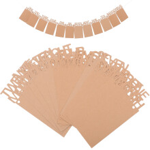6Sets Baby Fotogirlande Hellbraun Papier