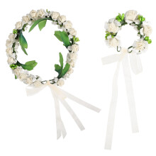 2St Blumenkranz Armband Simulierter Kopfschmuck Für Partydekoration