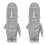 2Stk Desktop Verzierung Moai-Statue Harz 4