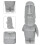 2Stk Desktop Verzierung Moai-Statue Harz 11