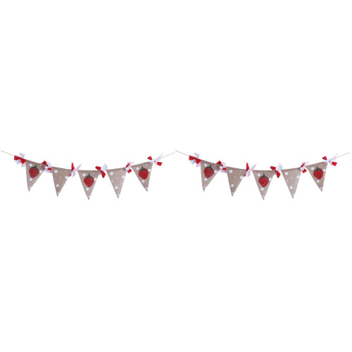 2Stk 2 Meter Erdbeer Polka Kinder Bunting 1