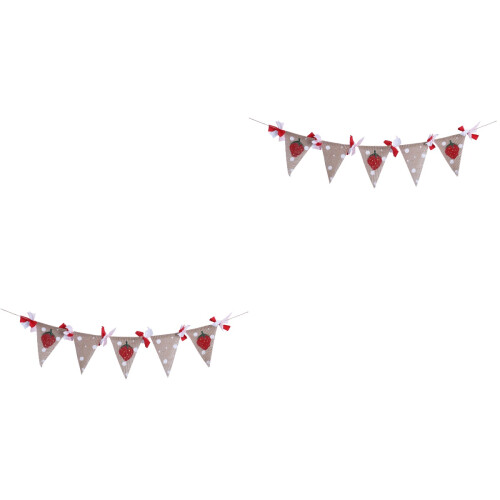 2Stk 2 Meter Erdbeer Polka Kinder Bunting 2