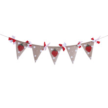 2Stk 2 Meter Erdbeer Polka Kinder Bunting