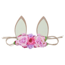 2Stück Entzückendes Stirnband Kaninchenohr Blumenkranz