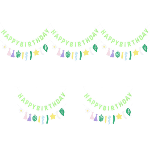 5Sets Kinder Dekobanner Grün Für Zuhause 2