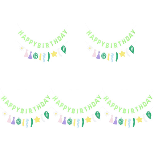 5Sets Kinder Dekobanner Grün Für Zuhause 1