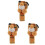 3Stk Kinder Slap Armbänder Tiger & 2