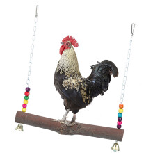 Natürliches hölzernes Hühnerschaukel-Spielzeug - 34x31,2x3,4 cm, hängendes Kauspielzeug