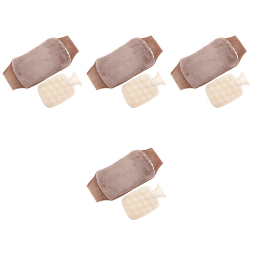 4 Sets Heizflasche Mit Plüschgurt Warmwasserflasche 2