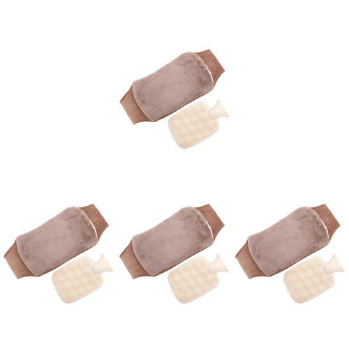 4 Sets Heizflasche Mit Plüschgurt Warmwasserflasche 1