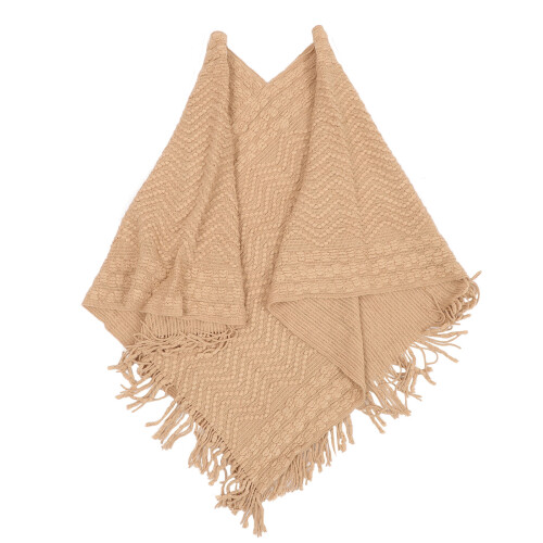 Winter Strickpullover Poncho Cape Schal Umhang