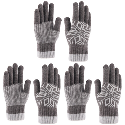 3 Paar Verdickte Touchscreen- Für Herren (Grau) 1