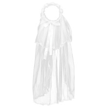 2Stk Weißes -Haarband Mit Schleier Für Hochzeit