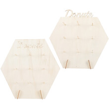 4Sets Wiederverwendbarer Donut Halter Khaki Aus Premium Holz