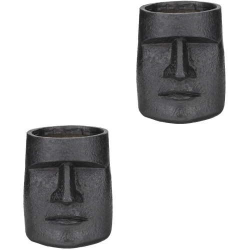 2Stück Osterinsel-Statuen- Wohnkultur Deko 2