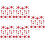 10Sets Rote Papierstern Hochzeit 4
