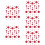 10Sets Rote Papierstern Hochzeit 9
