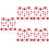 10Sets Rote Papierstern Hochzeit 5
