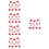 10Sets Rote Papierstern Hochzeit 7