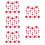 10Sets Rote Papierstern Hochzeit 8