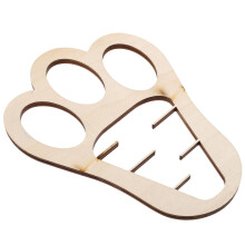 Unfinished Wooden Paw Print Cutout Bastelzubehör Frühlingsdekoration