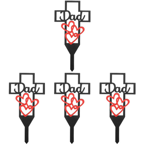 4 Vater Stake Schmuck Für Außenbereich Garten Deko 1