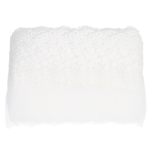 2Ud De Encaje Duradera Blanca, Seda Leche, Decoración Y