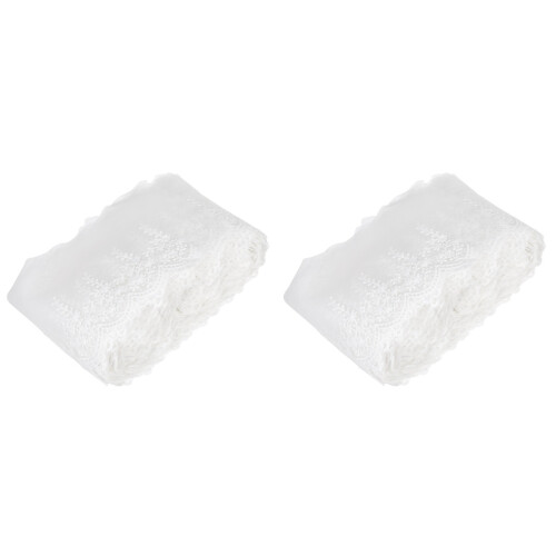 2Ud De Encaje Duradera Blanca, Seda Leche, Decoración Y 1
