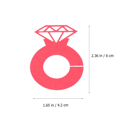 24 Teile Rote Diamant-Design Dekorative Karten Weinkelch-Marker 1
