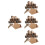 80 Unidades Soportes De Tarjetas Forma Madera Para 8