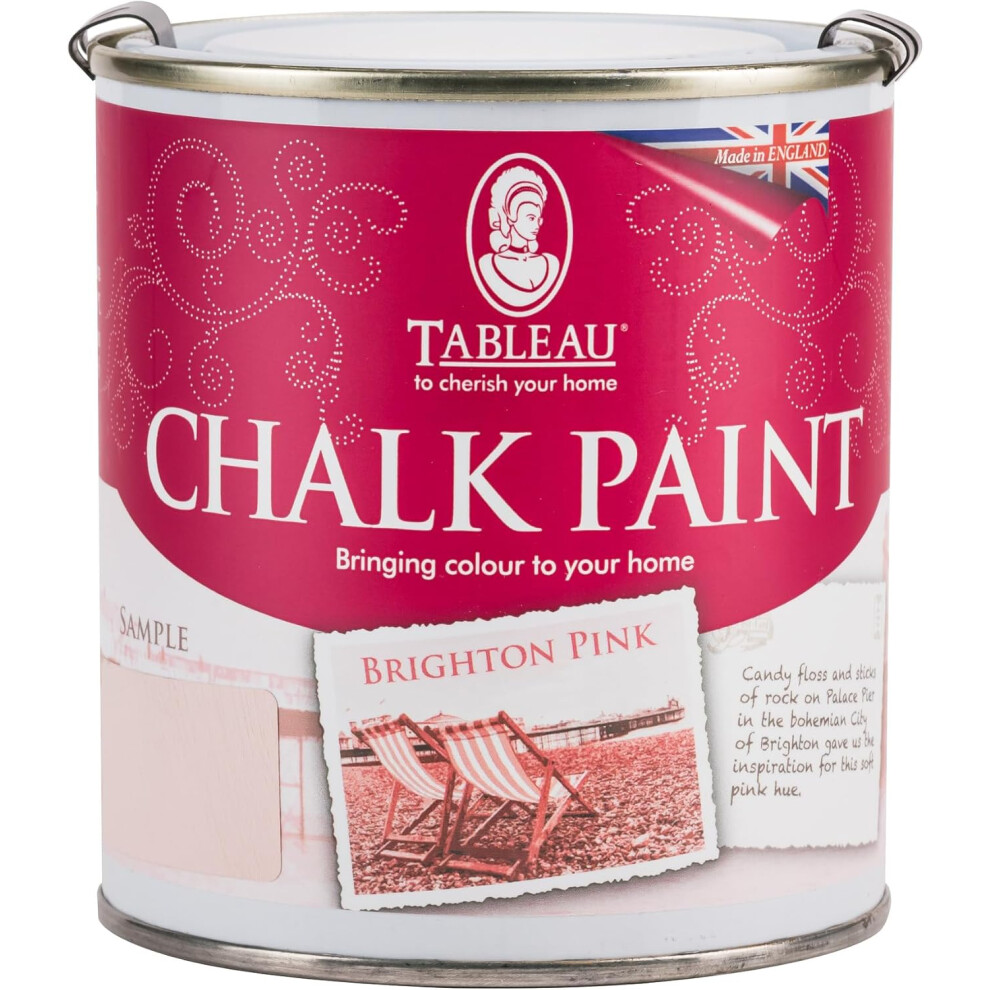Pink Chalk Furniture Paint Tableau Brighton Pink 1 Litre 5021843251669