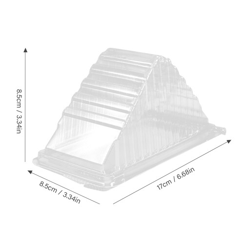 50 Unidades Envoltorio Plástico Transparente Triangular Para Sándwich 2