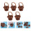 15Pièces Panier Mini Rotin Café Pour Jeu Décor Enfant 11
