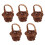 15Pièces Panier Mini Rotin Café Pour Jeu Décor Enfant 2