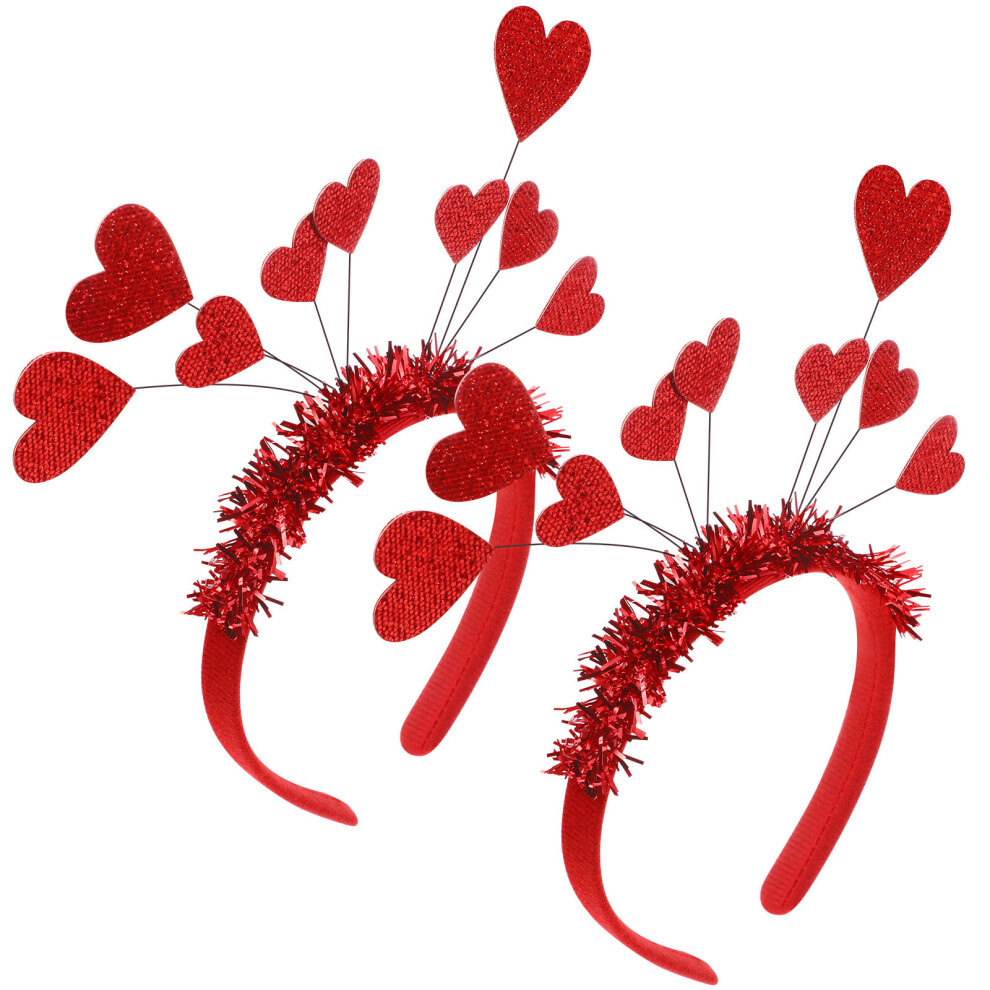 8 Hartvormige Haarbanden Met Pailletten Voor-image