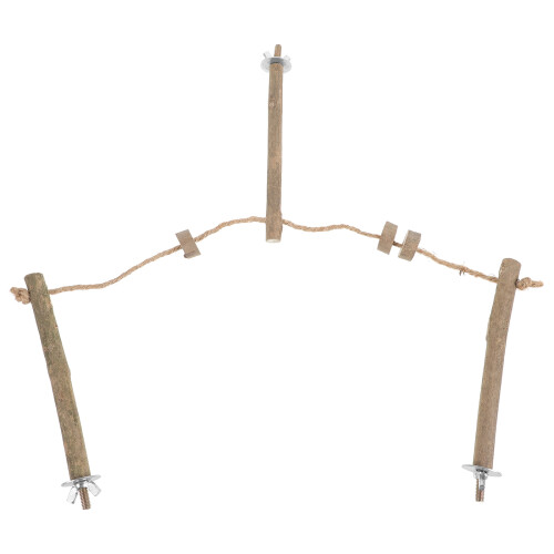 Wood Bird Cage Perch Stand Platform Parrot Wypoczynek