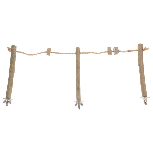 Wood Bird Cage Perch Stand Platform Parrot Wypoczynek 2