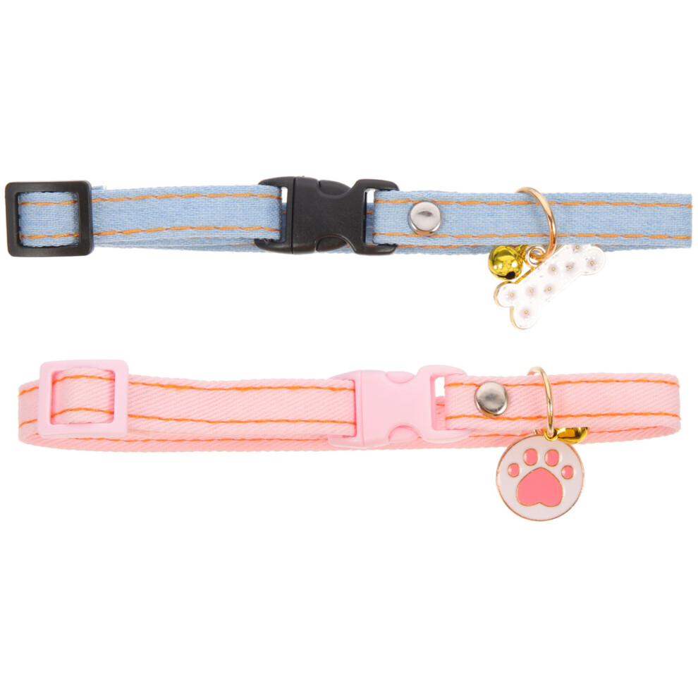 8 Szt. ObrożE Dla KotóW Zabezpieczone, Regulowana Z Wisiorkiem-image