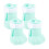 4 Unidades Botas Antirriscos Para Ajustáveis De Silicone 4
