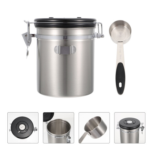 Conjunto De Hermetico Para Grãos 1,8 L Com Colher 2