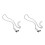 2 Pcs Colar De Cachorro Forma De 4