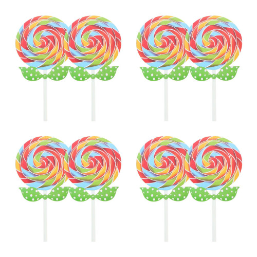 8 Unidades Lollipop Prop Doce Falso Crianças 2