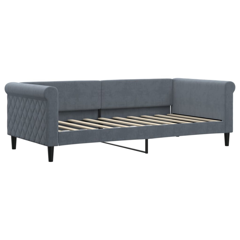 Vidaxl (Dark Grey) Day Bed Sofa Bed Guest Bed Sleeper Sofa Light Grey 90X190 Cm Velvet