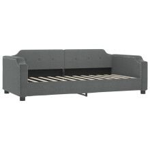 (dark grey) vidaXL Day Bed Sofa Bed Guest Bed Sleeper Sofa Light Grey 90x190 cm Fabric