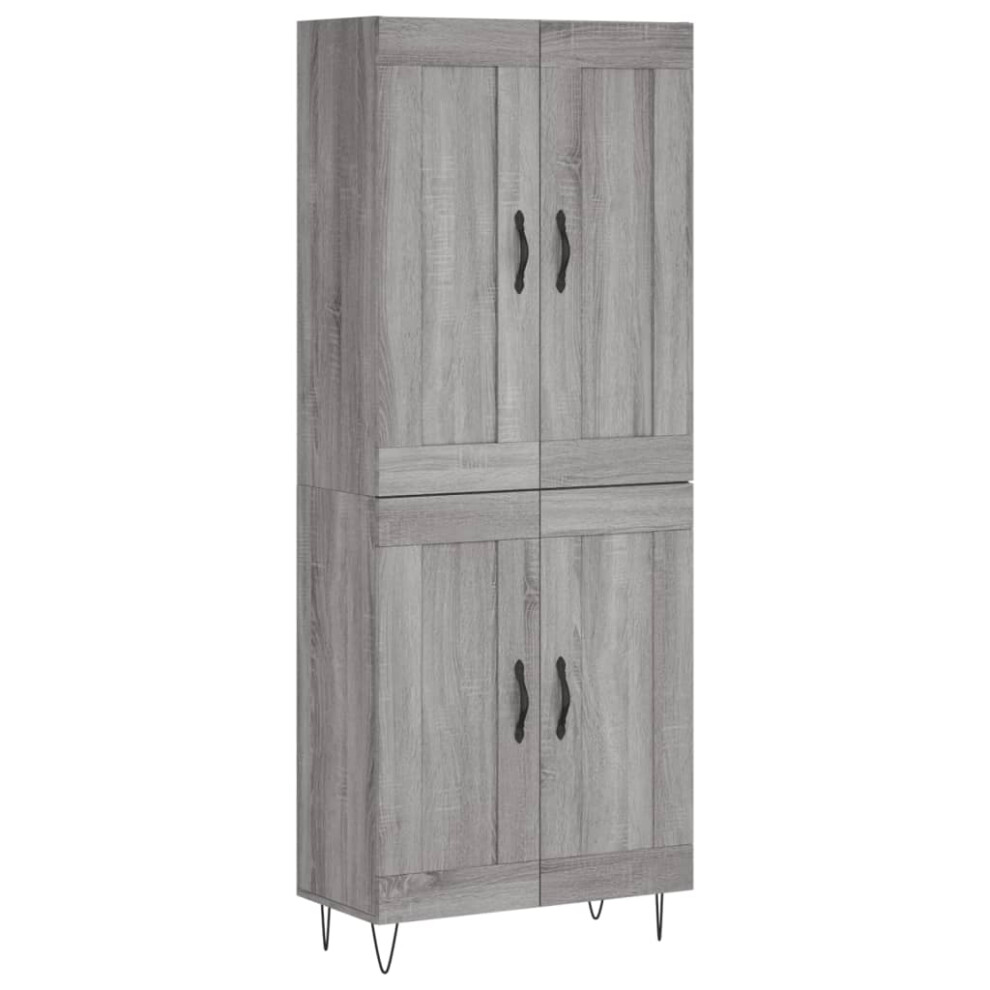 Vidaxl ( Sonoma) Highboard Cupboard Tall Storage Cabinet Concrete Engineered Wood Grey