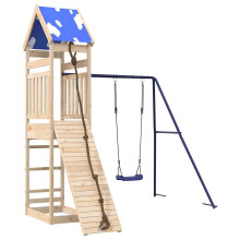 (Solid Wood Pine) vidaXL Outdoor Playset Garden Playhouse Playground Equipment Solid Wood Pine