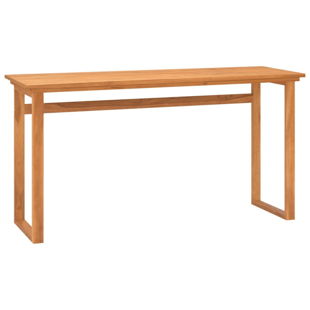 Vidaxl Solid Wood Teak Desk Console Hall Work Study Writing Reading Table