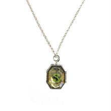 (Necklace)Collier pendentif serpentard Harry Potter avec alliage et finition galvanisée