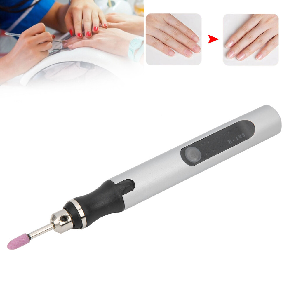 Mini Electric Micro Engraver Pen 10W 3-Speed Aluminum Silver 8721359836813