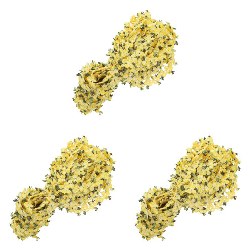 3Stk Spitzenband Polyester, Gelb, Für Hut Und Kleid DIY 1